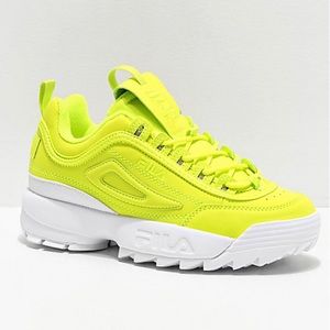 FILA DISRUPTORS NEON YELLOW